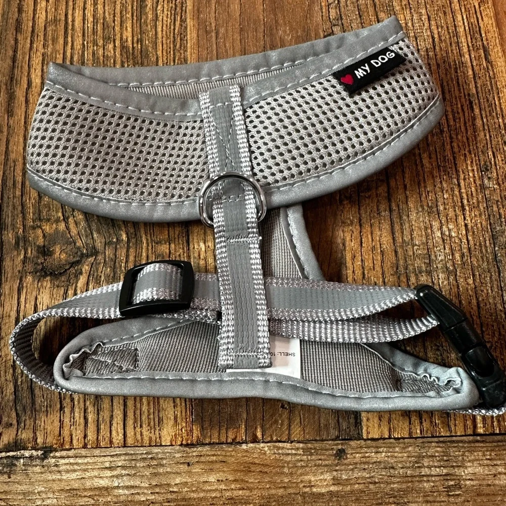 Gray Mesh Dog Harness